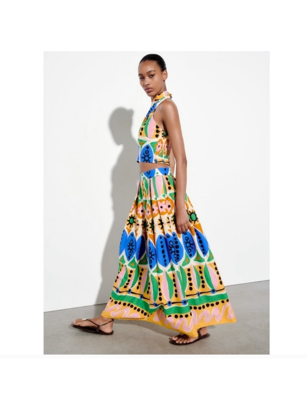 Zara Bloggers Favorite Printed Skirt Set - Size Medium - Picture 2 of 6